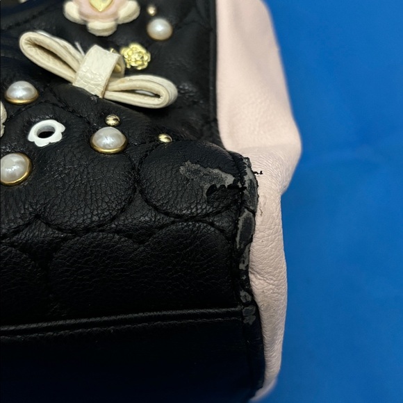 Betsey Johnson Purse Body Trim Lining 100% Polyester Gently Used Tag NotAttached - Picture 14 of 16